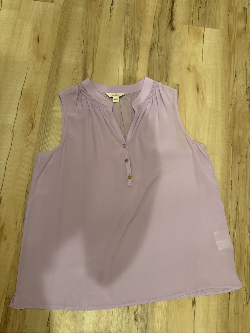Lilly Pulitzer Lavender Button-Front Blouse - Picture 2 of 4
